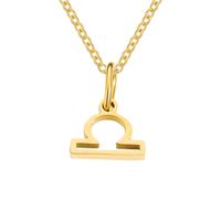 Stainless Steel 14K Gold Plated Rose Gold Plated Simple Style Plating Constellation Pendant Necklace sku image 20