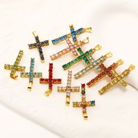 Titanium Steel Elegant Cross Plating Inlay Rhinestones Pendant Necklace main image 5