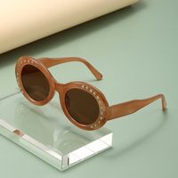 IG Style Streetwear Solid Color Ac Round Frame Diamond Full Frame Women's Sunglasses main image 1