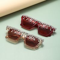 Elegant Glam Solid Color Ac Cat Eye Diamond Full Frame Women's Sunglasses main image 1