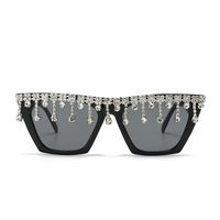 Elegant Glam Solid Color Ac Cat Eye Diamond Full Frame Women's Sunglasses main image 5