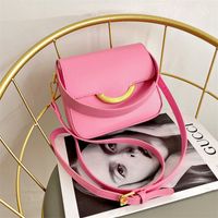 Women's Small Pu Leather Solid Color Basic Magnetic Buckle Handbag sku image 6