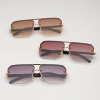 Fashion Solid Color Ac Square Half Frame Women's Sunglasses main image 1