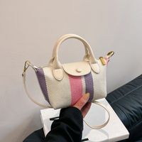 Women's Small Canvas Color Block Streetwear Zipper Handbag sku image 5