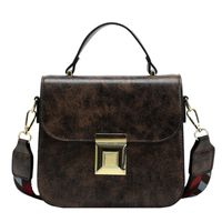 Women's Medium Pu Leather Marble Classic Style Lock Clasp Handbag sku image 2
