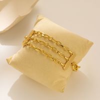 Simple Style Geometric Solid Color Alloy Iron Plating Women's Bracelets main image 4