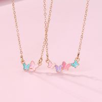 Cute Sweet Butterfly Alloy Plating Kid'S Necklace sku image 1
