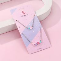Cute Sweet Butterfly Alloy Plating Kid'S Necklace main image 5