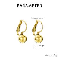 1 Pair Simple Style Circle Solid Color Titanium Steel 18K Gold Plated Drop Earrings main image 3