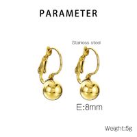 1 Paire Style Simple Cercle Couleur Unie Acier Au Titane Plaqué Or 18K Boucles D'oreilles main image 3