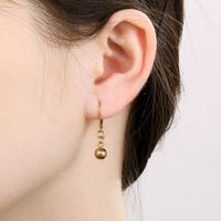 1 Paire Style Simple Cercle Couleur Unie Acier Au Titane Plaqué Or 18K Boucles D'oreilles main image 8