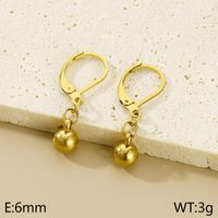 1 Pair Simple Style Circle Solid Color Titanium Steel 18K Gold Plated Drop Earrings sku image 6