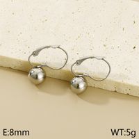1 Pair Simple Style Circle Solid Color Titanium Steel 18K Gold Plated Drop Earrings sku image 1