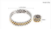 Titanium Steel 18K Gold Plated Simple Style Plating Geometric Rings Bracelets main image 2
