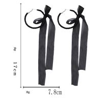 1 Paar Lässig Einfacher Stil Bogenknoten Tuch Metall Ohrringe main image 2