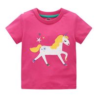 Casual Animal Cartoon Solid Color Cotton T-shirts & Blouses sku image 2