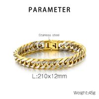 Titanium Steel 18K Gold Plated Simple Style Solid Color Bracelets Necklace main image 2