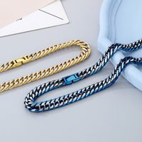 Titanium Steel 18K Gold Plated Simple Style Solid Color Bracelets Necklace main image 6