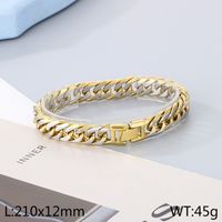 Titanium Steel 18K Gold Plated Simple Style Solid Color Bracelets Necklace sku image 2