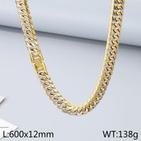 Titanium Steel 18K Gold Plated Simple Style Solid Color Bracelets Necklace sku image 5