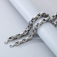 Titanium Steel 18K Gold Plated Simple Style Solid Color Bracelets Necklace main image 5