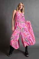 Women's Daily Street Vintage Style Flower Full Length Jumpsuits main image 1