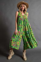 Women's Daily Street Vintage Style Flower Full Length Jumpsuits main image 4