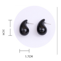 1 Pair Simple Style Water Droplets Spray Paint Arylic Ear Studs main image 2