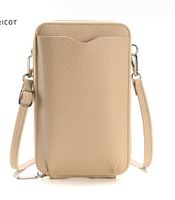 Women's Pu Leather Solid Color Basic Square Zipper Phone Wallets sku image 5