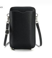 Women's Pu Leather Solid Color Basic Square Zipper Phone Wallets sku image 1