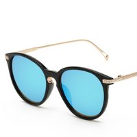 Simple Style Solid Color Pc Round Frame Full Frame Women's Sunglasses sku image 1