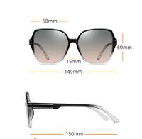 IG Style Hip-Hop Gradient Color Pc Square Full Frame Women's Sunglasses main image 2