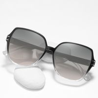 IG Style Hip-Hop Gradient Color Pc Square Full Frame Women's Sunglasses main image 5