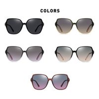 IG Style Hip-Hop Gradient Color Pc Square Full Frame Women's Sunglasses main image 3