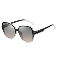IG Style Hip-Hop Gradient Color Pc Square Full Frame Women's Sunglasses sku image 1