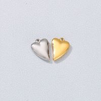 1 Piece Stainless Steel 18K Gold Plated Heart Shape Polished Pendant main image 3