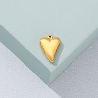 1 Piece Stainless Steel 18K Gold Plated Heart Shape Polished Pendant main image 6
