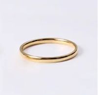 Stainless Steel 14K Gold Plated Simple Style Plating Geometric Rings sku image 7