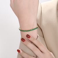 Elegant Solid Color Glass Plating Women's Bracelets main image 4