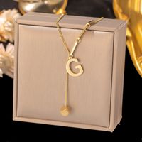 Elegant Letter Copper Alloy Tassel 18K Gold Plated Women's sku image 7