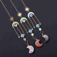 Simple Style Moon Crystal Pendant Artificial Decorations main image 2