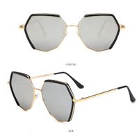 Simple Style Solid Color Ac Polygon Full Frame Women's Sunglasses sku image 1