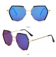 Simple Style Solid Color Ac Polygon Full Frame Women's Sunglasses sku image 3