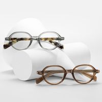 Vintage Style Sweet Solid Color Ac Oval Frame Full Frame Optical Glasses main image 5