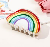 Women's Sweet Rainbow Plastic Hair Claws sku image 4