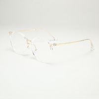 أنيق أسلوب بسيط اللون الصامد تيار متردد إطار بيضاوي اطار كامل النظارات البصرية sku image 3