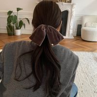 Women's Sweet Bow Knot Velvet Hair Claws main image 1