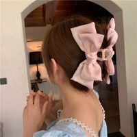 Women's Sweet Bow Knot Plastic Cloth Hair Claws sku image 1