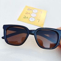 IG Style Streetwear Solid Color Pc Resin Square Full Frame Women's Sunglasses sku image 1