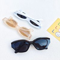 IG Style Simple Style Solid Color Pc Resin Cat Eye Full Frame Women's Sunglasses main image 3